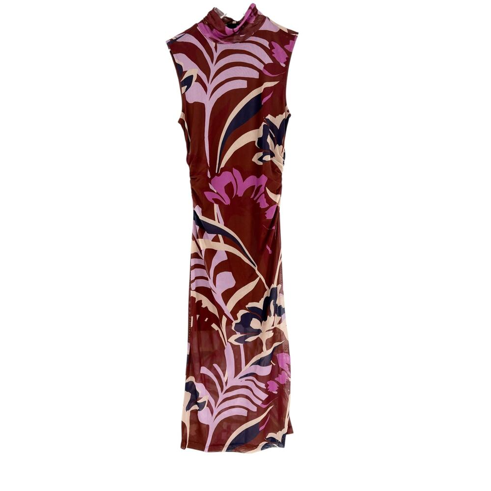 SANCTUARY Dress Size XS NEW Brown Purple Sheath Midi Love Like No Other - Picture 3 of 7